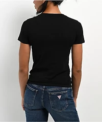 Guess Jeans Star Embroidered Black T-Shirt