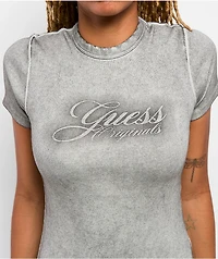 Guess Originals Eco Ribbed Spray Grey Wash T-Shirt