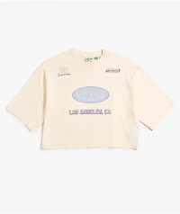 Guess Raw Edge Natural Boxy Crop T-Shirt