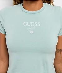 Guess Vintage Baker Light Blue Crop T-Shirt