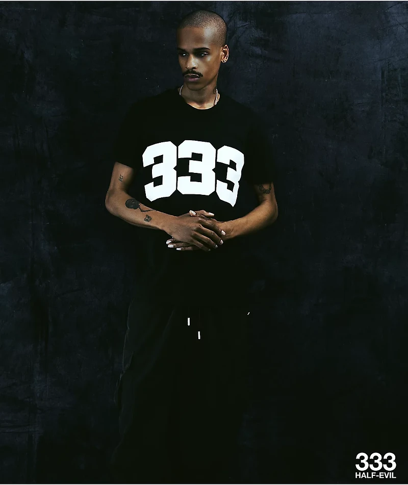 HALF EVIL $3.33 Arc Black T-Shirt