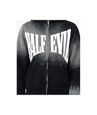 HALF EVIL Arc Blue Wash Body Bag Zip Hoodie