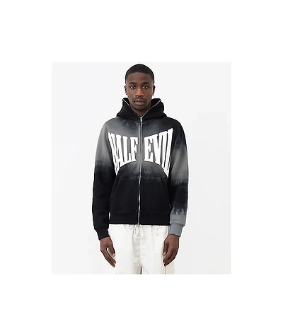 HALF EVIL Arc Blue Wash Body Bag Zip Hoodie