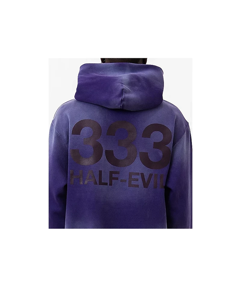 HALF EVIL Logo Ube Purple Wash Hoodie