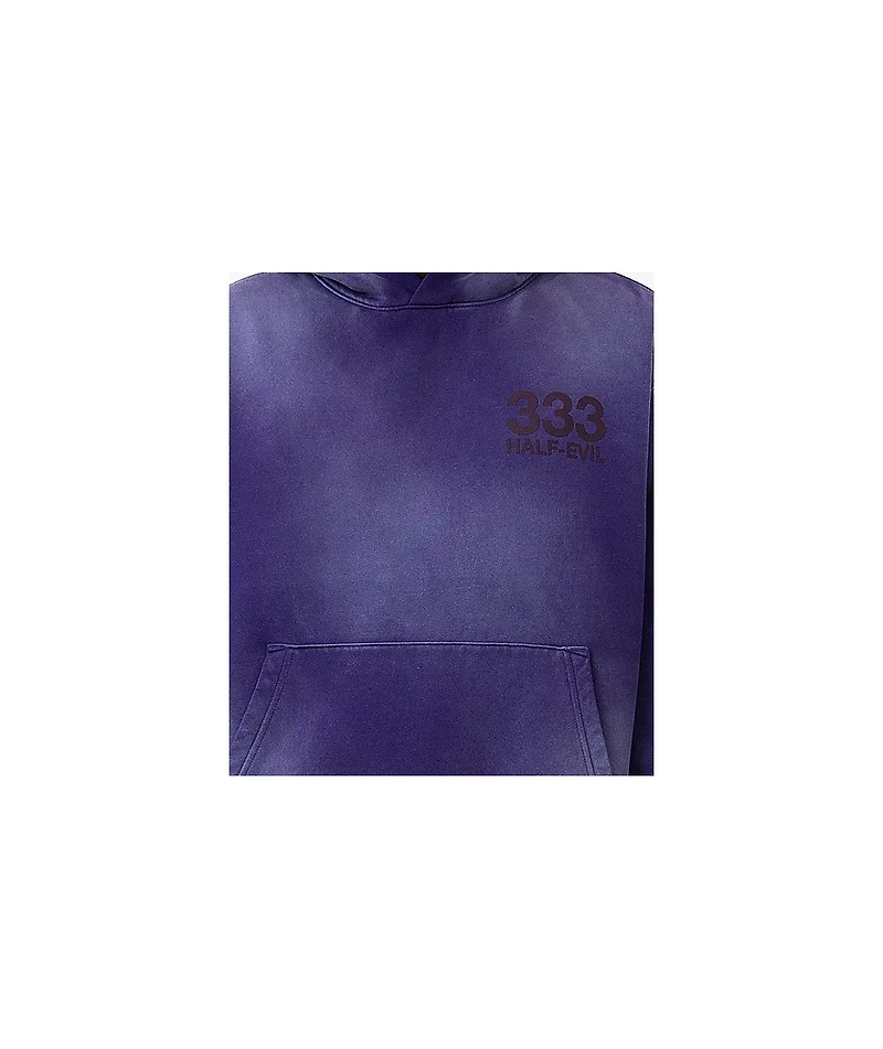 HALF EVIL Logo Ube Purple Wash Hoodie