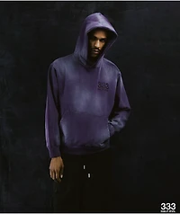 HALF EVIL Logo Ube Purple Wash Hoodie