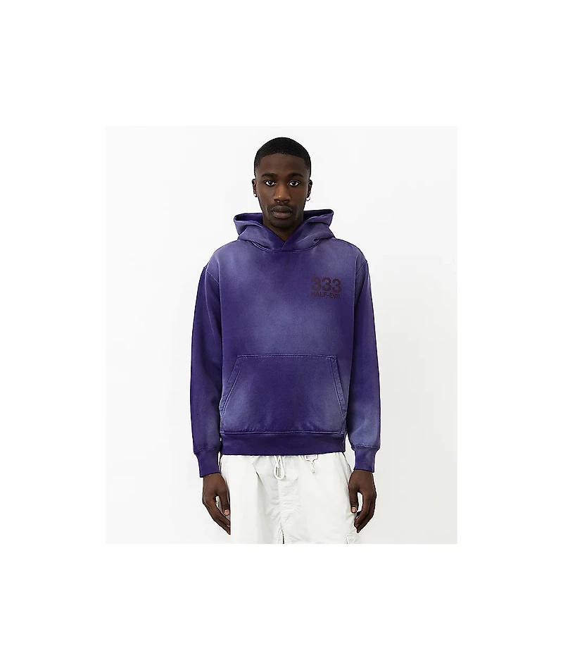 HALF EVIL Logo Ube Purple Wash Hoodie