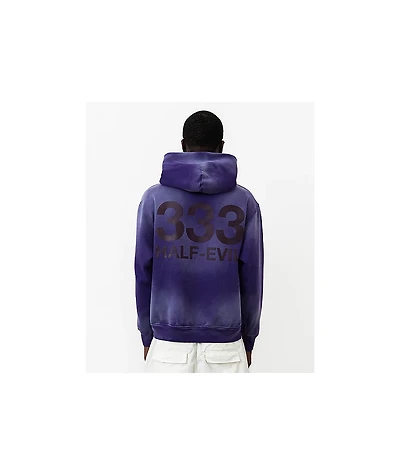 HALF EVIL Logo Ube Purple Wash Hoodie