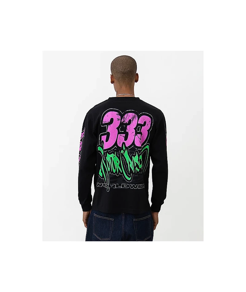 HALF EVIL Motorcross Black Long Sleeve T-Shirt
