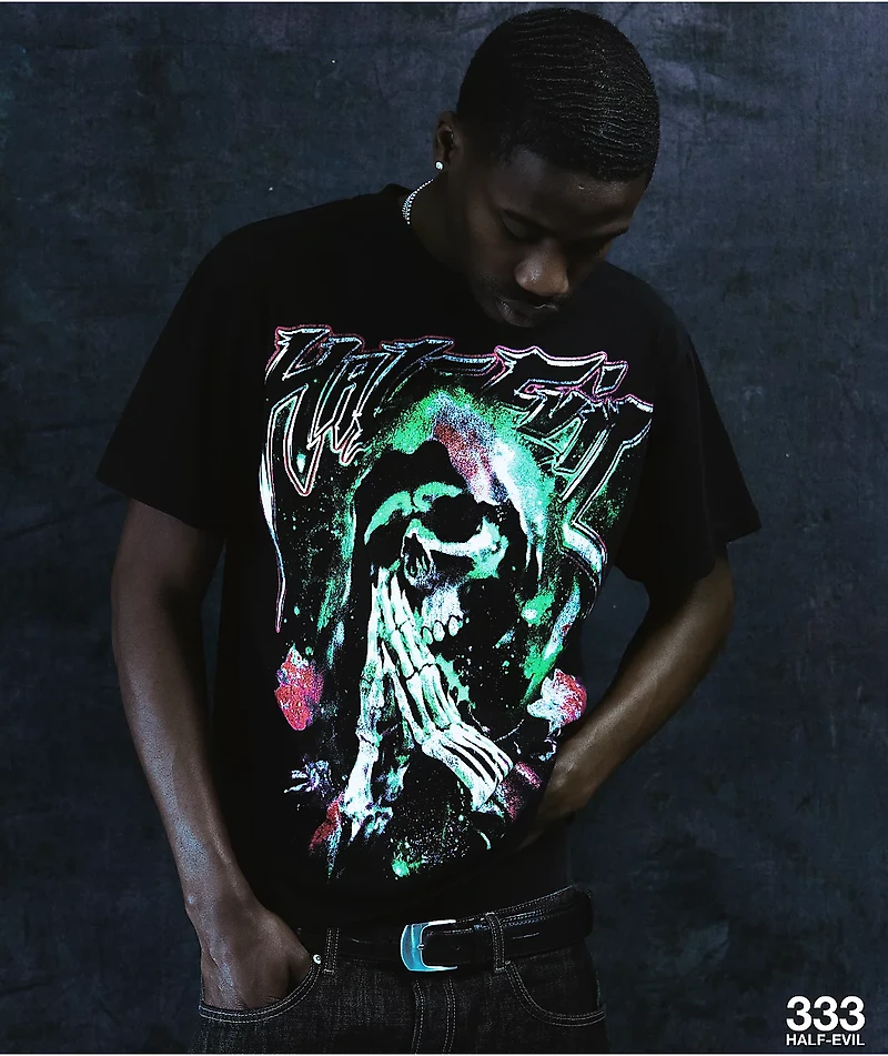 HALF EVIL Prayers Black T-Shirt