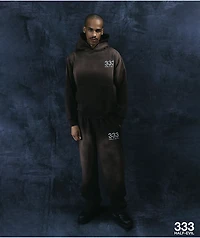 HALF EVIL Rhinestone Brown Wash Sweatpants