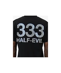 HALF EVIL Rhinestone Logo Black T-Shirt