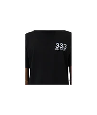 HALF EVIL Rhinestone Logo Black T-Shirt