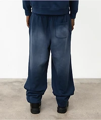 HALF EVIL Rhinestone Navy Wash Sweatpants