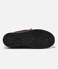 HEYDUDE Wally Cozy Red Plaid Shoes