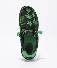 HEYDUDE Wally Dazed N' Dude Black & Green Shoes