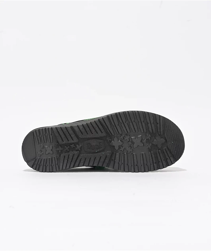 HEYDUDE Wally Dazed N' Dude Black & Green Shoes