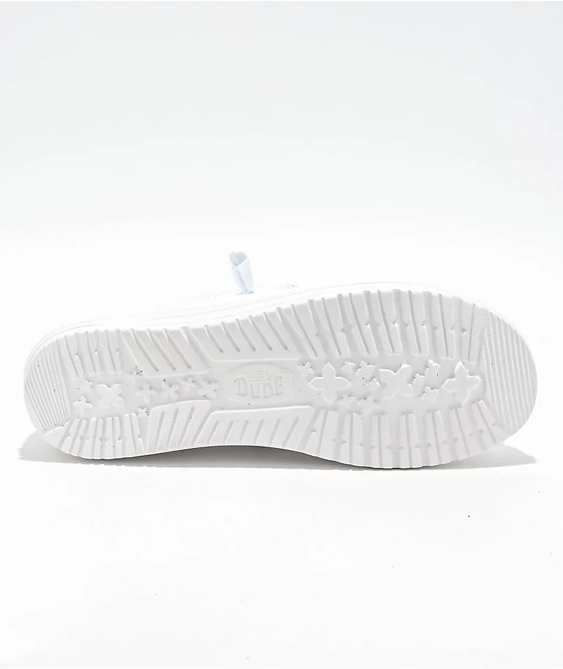 HEYDUDE Wally Funk Mono White Shoes