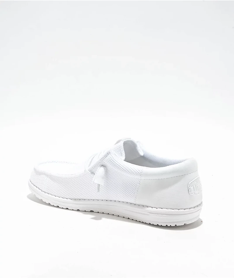 HEYDUDE Wally Funk Mono White Shoes