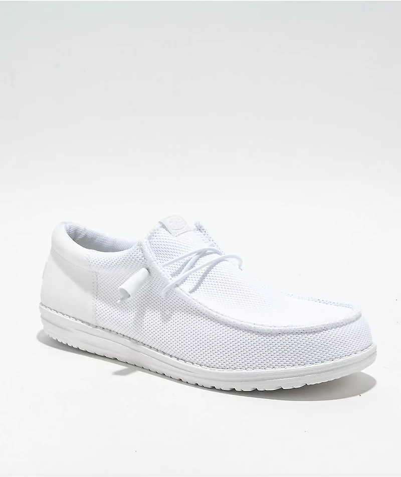 HEYDUDE Wally Funk Mono White Shoes