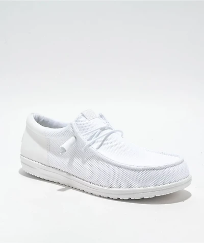 HEYDUDE Wally Funk Mono White Shoes