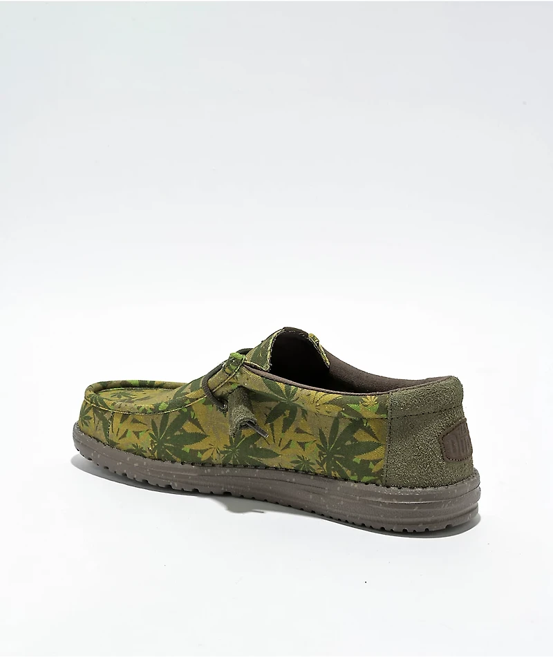HEYDUDE Wally Green Daze Camo Shoes