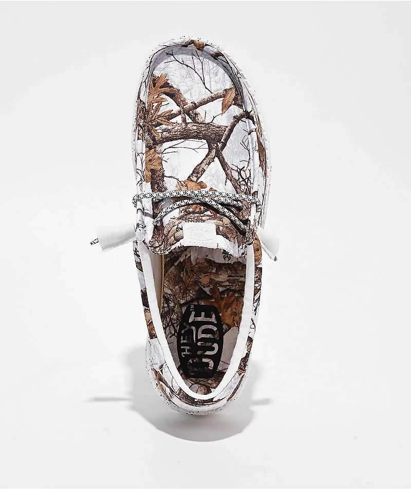 HEYDUDE x Realtree Edge Wally White Shoes