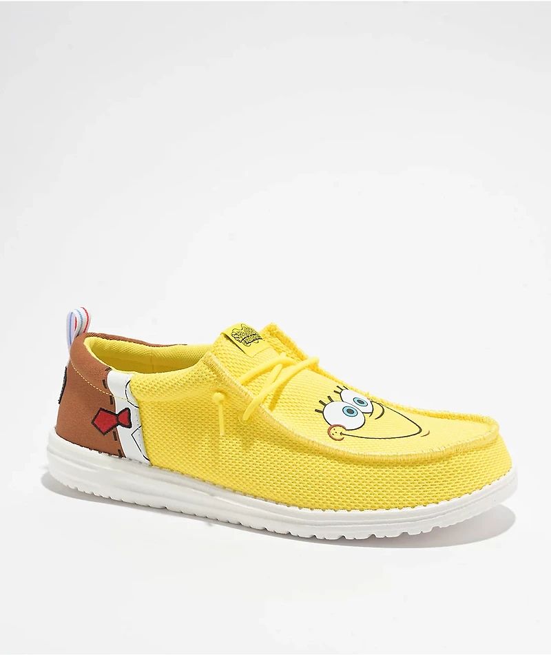 HEYDUDE x SpongeBob SquarePants Wally Funk Yellow Shoes