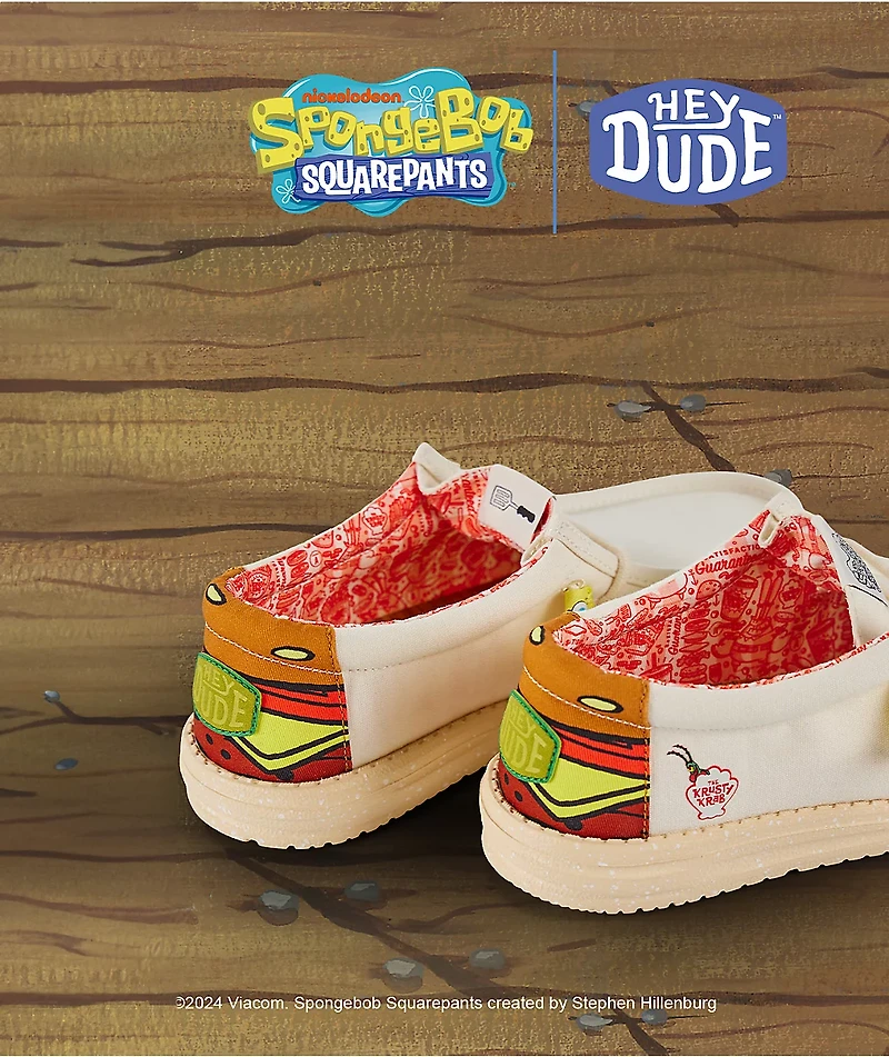 HEYDUDE x SpongeBob SquarePants Wally Krabby Patty Funk Tan Shoes