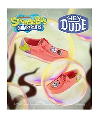HEYDUDE x SpongeBob SquarePants Wally Patrick Funk Pink Shoes