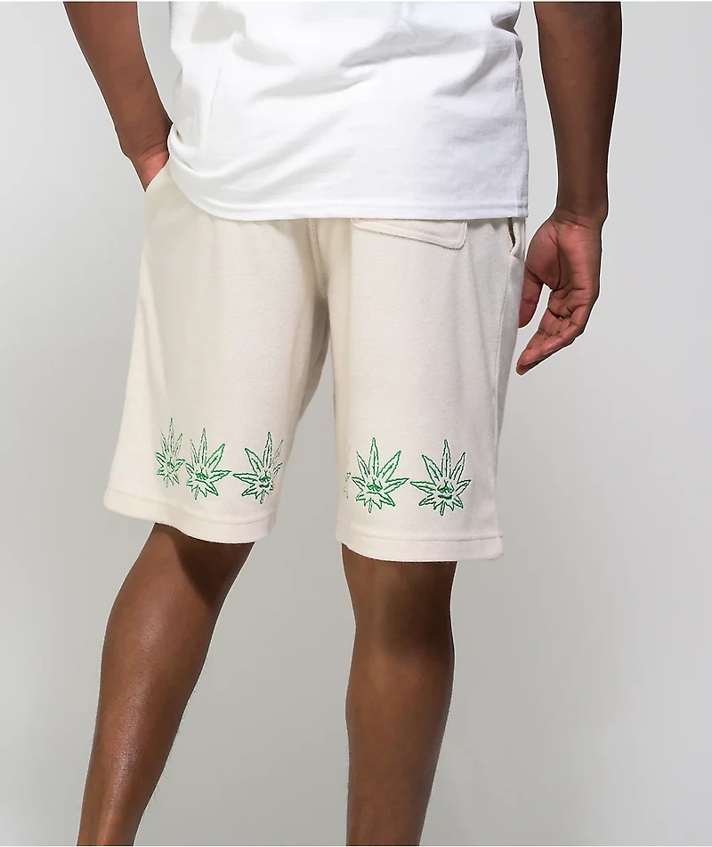 HUF 420 Green Buddy Cream Sweat Shorts
