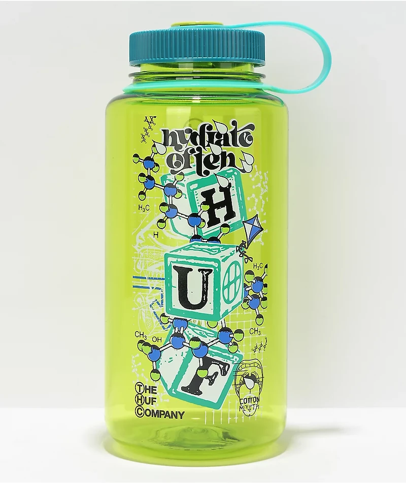HUF 420 Hydrate Often Green Water Bottle