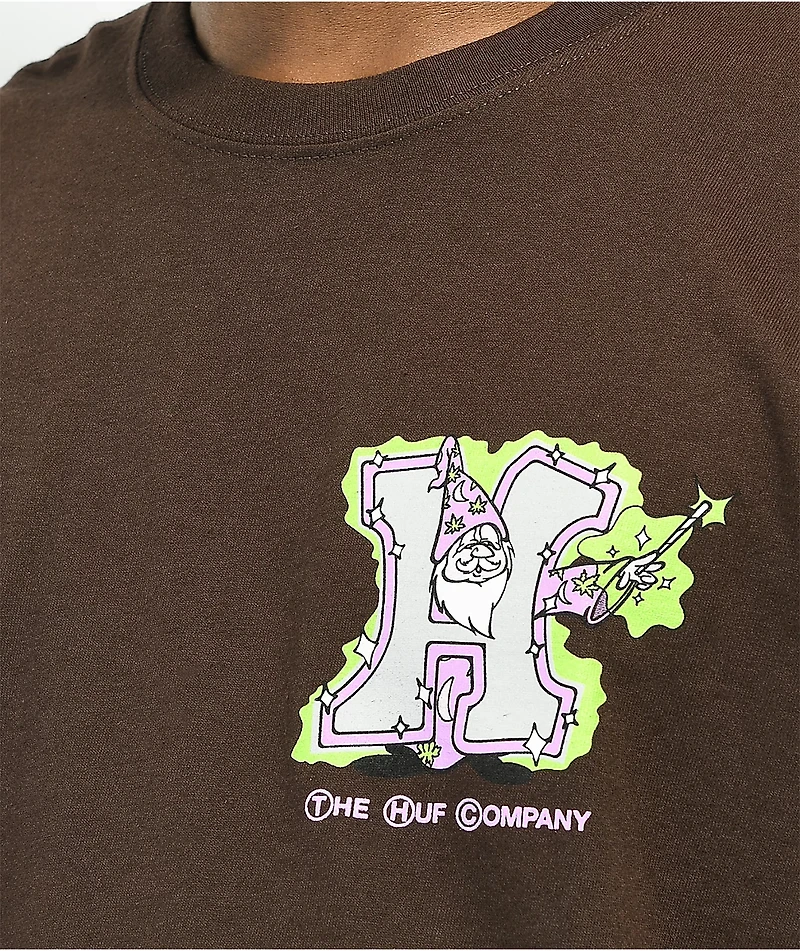 HUF 420 Weed Wizard Brown T-Shirt