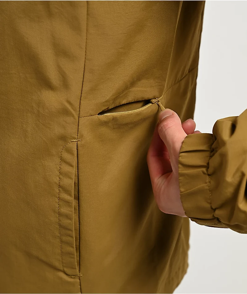 HUF All Caps Brown Windbreaker Zip Jacket