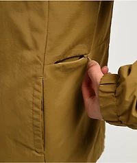 HUF All Caps Brown Windbreaker Zip Jacket