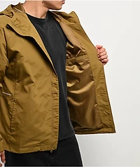 HUF All Caps Brown Windbreaker Zip Jacket