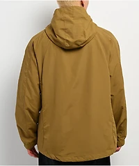 HUF All Caps Brown Windbreaker Zip Jacket