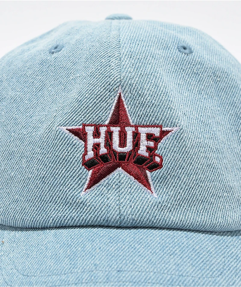 HUF All Star Light Blue Denim Strapback Hat