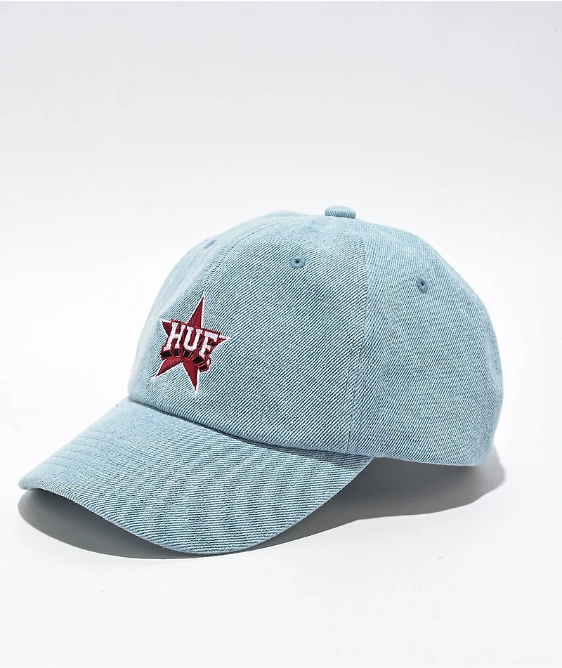 HUF All Star Light Blue Denim Strapback Hat
