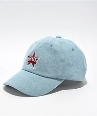 HUF All Star Light Blue Denim Strapback Hat