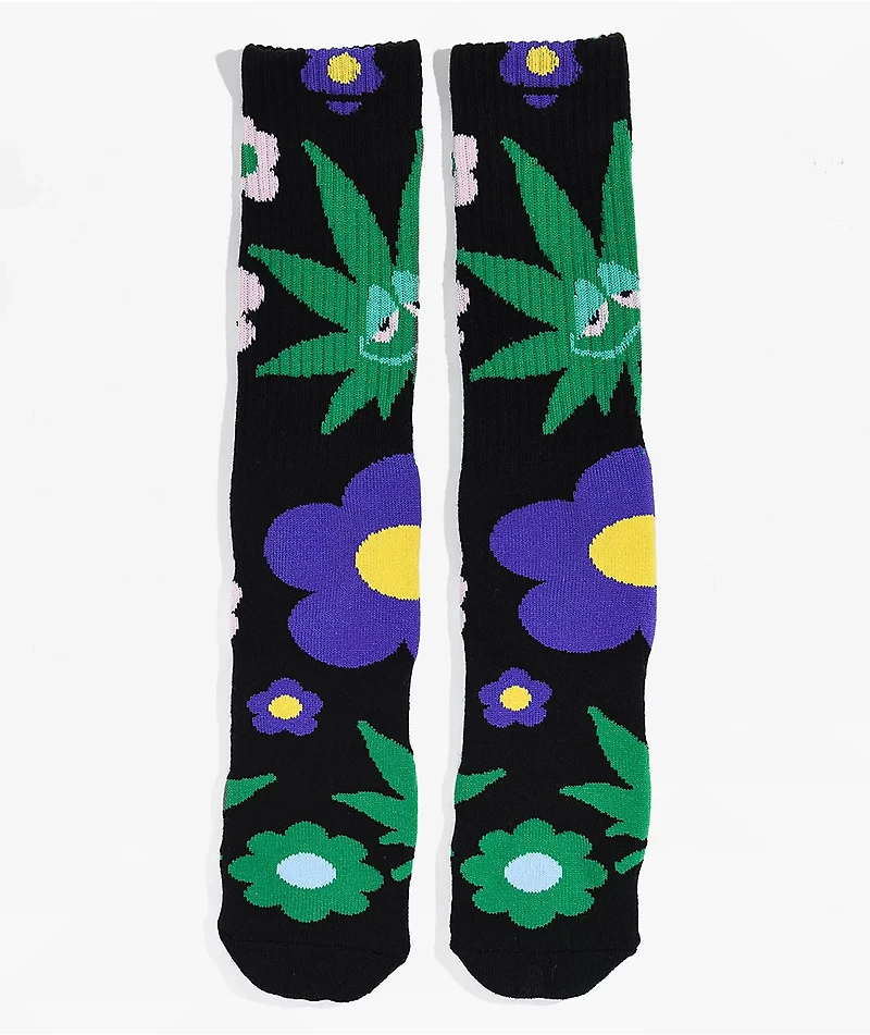 HUF Allergies Black Crew Socks