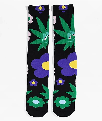 HUF Allergies Black Crew Socks