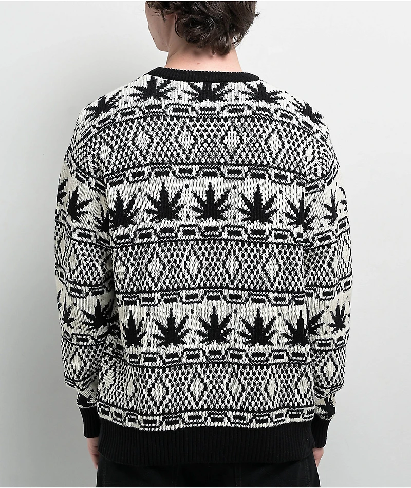HUF Apres White & Black Sweater