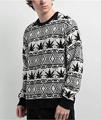 HUF Apres White & Black Sweater
