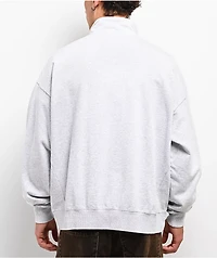 HUF Arch Enzyme Heather Grey Quarter Zip Sweatshirt