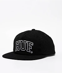 HUF Arch Waffle Black Snapback Hat