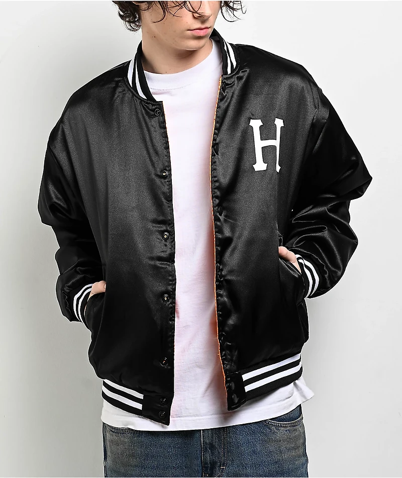 HUF Back 2 Black & Orange Reversible Bomber Jacket