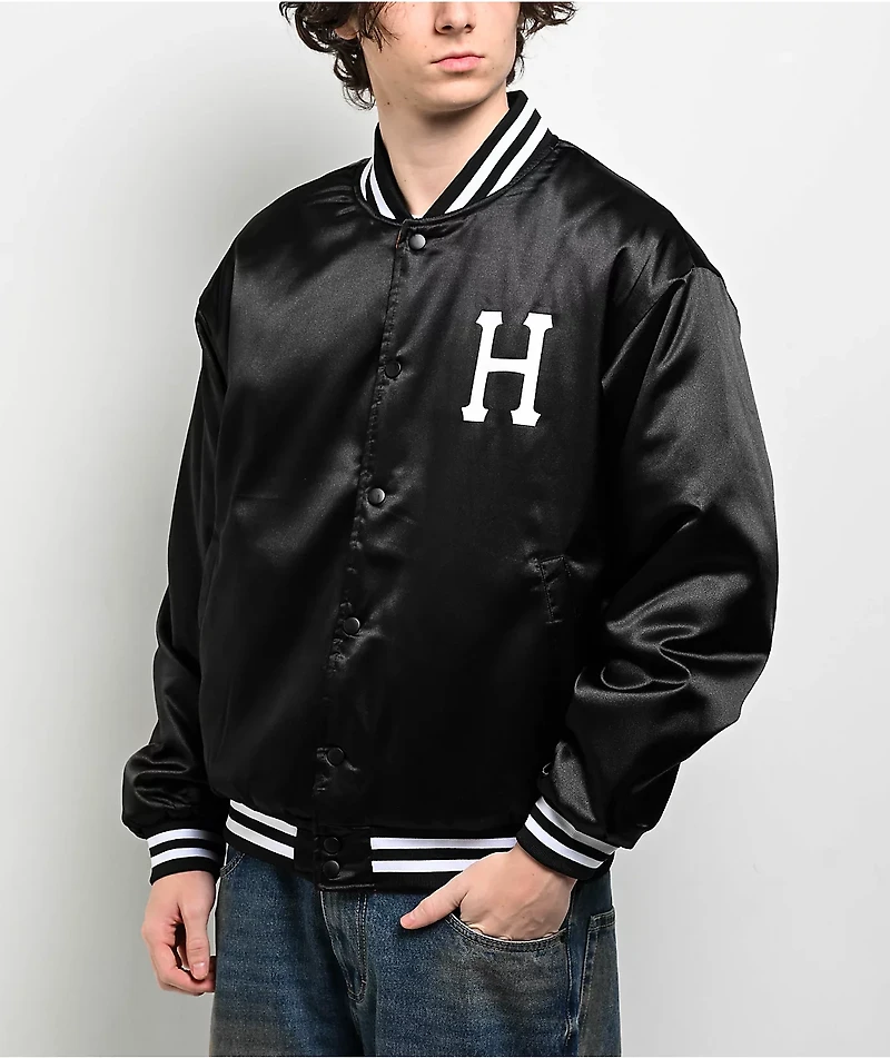HUF Back 2 Black & Orange Reversible Bomber Jacket
