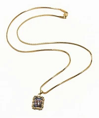 HUF Barbed Wire Dog Pendant 22" Gold Chain Necklace