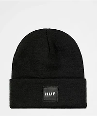 HUF Box Logo Black Fold Beanie
